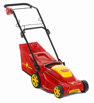 WOLF GARTEN A370E Electric 37CM 1600W Push Lawn Mower, 1600 W, Red/Yellow AC Adapter Push Lawn Mower