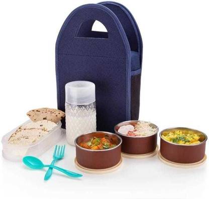 ong vbgg 3 Containers Melamine Office Lunch Box