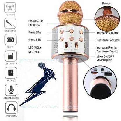 Bydye OD574/ WS858 MAX Wireless Microphone Handheld color may very(pack of 1) Microphone