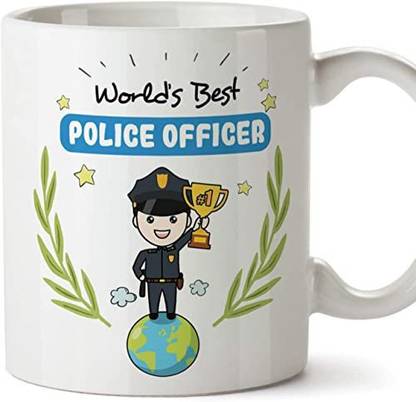 Misaki World's Best Police Officer Birthday Gift Printed Ceramic Coffee Mug