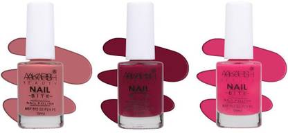 Aakarsh Set Of 3 Nailpolish (35,37,72) Multicolor