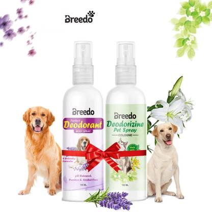 Breedo Dog (Combo of 2) Dog Need Deodorant Perfume Spray + Deodorizing Perfume Spray Natural Cologne