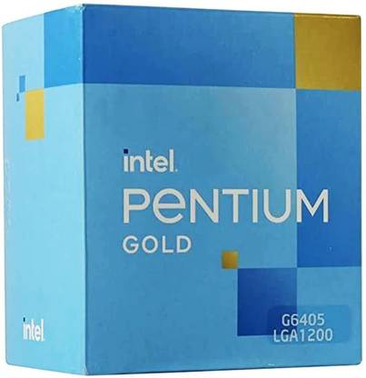 Intel G6405 Pentium Gold 10th Generation 4.1 GHz LGA 1200 Socket 2 Cores Desktop Processor