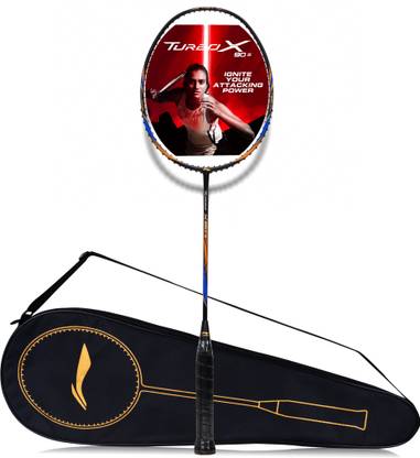 LI-NING Turbo X 80 III Strung Badminton Racket (Black, Gold) Black, Gold Strung Badminton Racquet