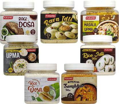 PURAMIO Instant Breakfast Mix Combo Pack of 7, 200g Each 1400 g