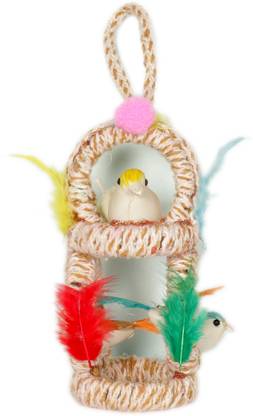 Jinagam 4 Hanging Birds Nest|Bird Nest for Decoration|Birds Hanging Decoration Decorative Showpiece  -  20 cm