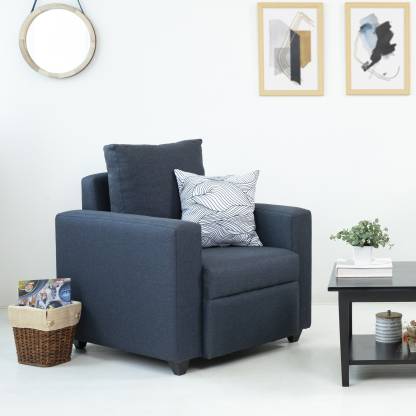 FURLENCO Vive Brand New Fabric 1 Seater  Sofa