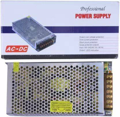 RINKS PRO Led Indicator 12 Volt / 10 Amp DC Output Power Supply High Quality Metal Case Worldwide Adaptor