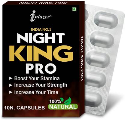 inlazer Night King Pro Pills Men Stamina Increases Thicker Harder Orgasm & Power