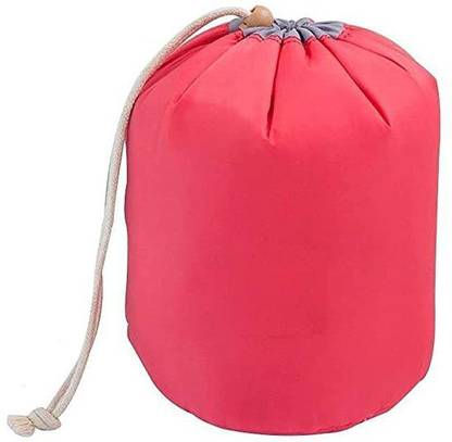 VGmax Round Shape Bucket Barrel Shaped Waterproof Cosmetic Makeup Bag Waterproof Multipurpose Bag