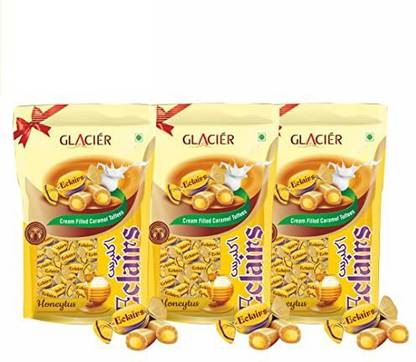 Glacier Honeytus Eclairs Toffees / Cream Filled Caramel Toffee / Honey Toffee