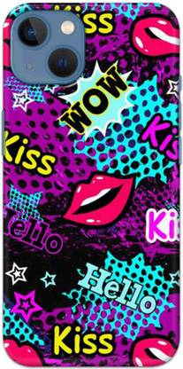 NDCOM Back Cover for iPhone 13 Wow Kiss Printed