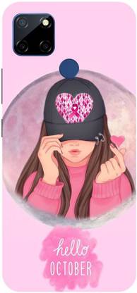 Wall Art Back Cover for Realme C25 Bts Army, Cute Girl, Anime Girl, Pink