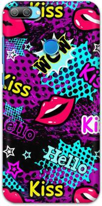 NDCOM Back Cover for Honor 9N Wow Kiss Printed