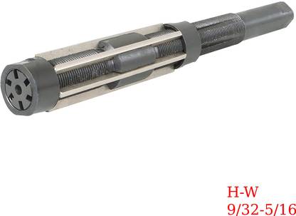 SAMENX Adjustable Hand Reamers Straight Flute Square End 6 Blades Reamer H-W, 9/32-5/16 Black Drill Bit Guage