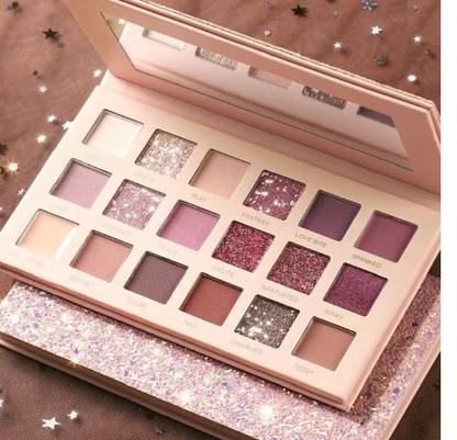 Jolli Huda Professional Beauty 18 Colors Pigmented Eye Shadow (Multicolor) 24 g