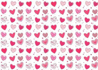 Skywalk Gift wrapping paper 19.5x29.5 -Cute Pink Heart heart Paper Gift Wrapper