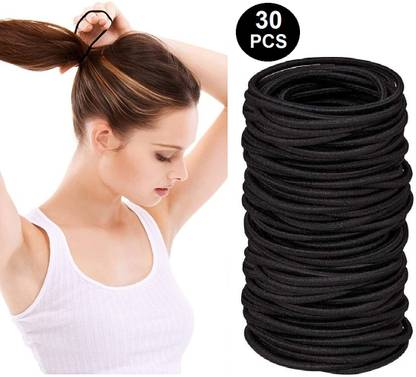 MYYNTI Black Hair Rubber Bands for Hair Ties Anti-Snap Ponytail Holders for Baby Girls Hair Band