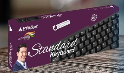 Prolite Alive Wired USB Desktop Keyboard Wired USB Standard Multi-device Keyboard Compatible with Desktop, Laptop, Mac