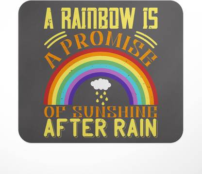 LASTWAVE A rainbow is a promise of sunshine after rain, Rainbow Design Graphic Printed Non Slip Base Mousepad