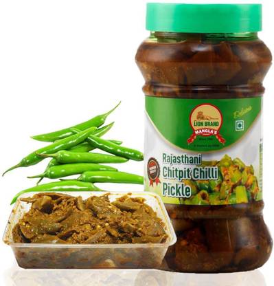 Lion Brand Rajasthani Chitpit Pickle Green Chilli Pickle