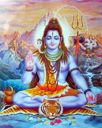 Self Adhesive UV Coated High Resolution Vinyl Print – Lord Shiva Poster Fine Art Print