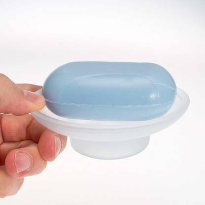 Crafty Glass 2 Soap Dish Replacement Soap Tray Frosted Round Soap Holder for Bathroom Shower