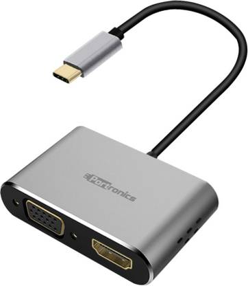 Portronics Mport 4C1 4-in-1 Type-C HUB(Grey) POR-173 USB Hub