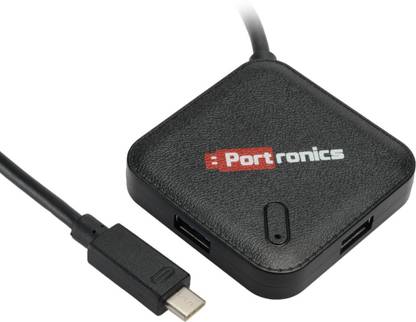 Portronics POR-696 M Port 34 M USB 3.0 HUB with Type-C Cable for Mobile Phone and Tablets M Port 34 M USB USB Hub