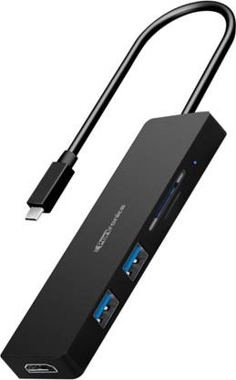Portronics Mport 5C1 5-in-1 Type-C HUB(Black) POR-174 USB Hub