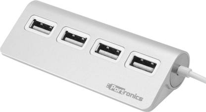 Portronics M Port 24 USB 2.0 Aluminium HUB with 4 USB Ports for Mobile Phone and Tablets 2.0 USB Hub