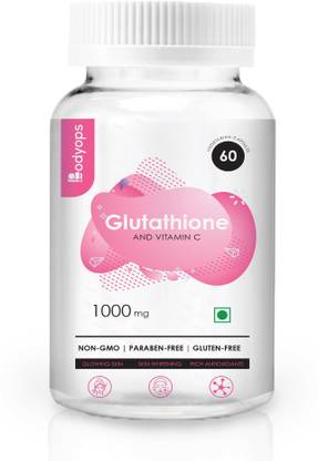 Bodyops L-Glutathione for Healthy Skin with Vitamin C((60 Capsules (Pack of 1))