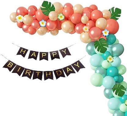 R G ACCESSORIES 50pcs Moana theme happy birthday decoration combo pack for birthday decoration