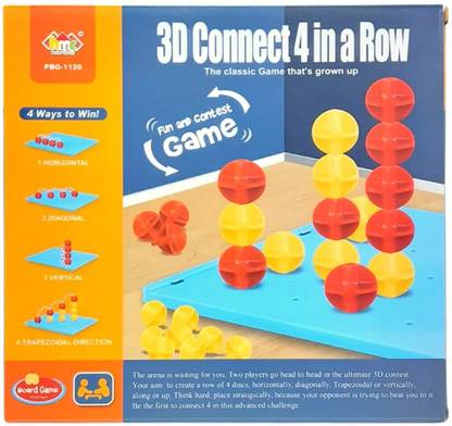 Aarav Enterprises 3D CONNECT 4 IN 1 ROW Board Game Accessories