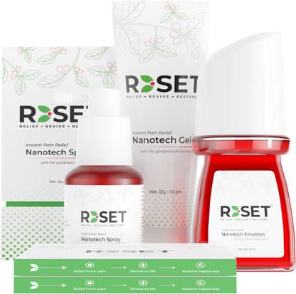R3SET Reset Combo Family Pack - Emulsion 50ml + Spray 30 ml + Gel 50gms + Tablets*2 Liquid