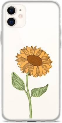 Thermobeans Back Cover for Sunflower Printed Transparent Case IPhone 12 Mini