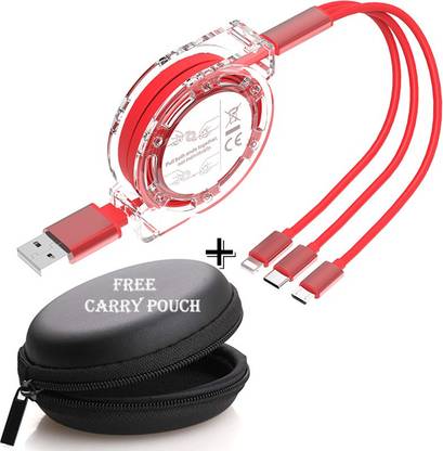 POZUB Mobile Data Multiple Retractable All In One Usb cable+Carry Pouch Charging Pad