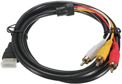 Craft World RCA Audio Video Cable 1.5 m HDMI to 3 RCA 3Ft 1M New HDMI Male to 3 RCA Video Audio AV Cable