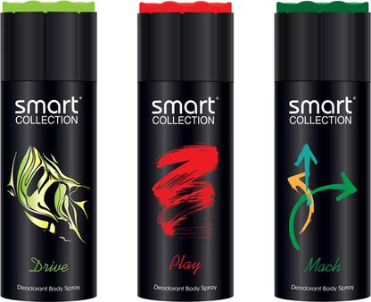 smart collection Drive + Play + Mach Deodorant Spray  -  For Men