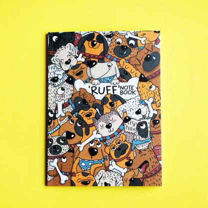 doodleholic The Ruff Notebook, 60 Pages, 80 GSM Dot Grid, Made (with Love) in India A5 Notebook Dot grid 60 Pages