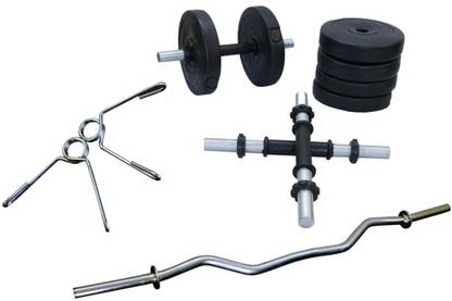 ASUFITNESS Gym Combo 10 Kg with 3 feet Curl Rod ,2.5*4 Plats, 2PCS Dammble Rod ,2 PCS Adjustable Dumbbell