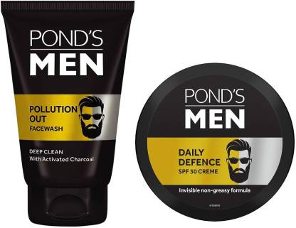 Pond’s Men Men Pollution Out Facewash & Daily Defence Face Cream(155 g)  (2 Items in the set)