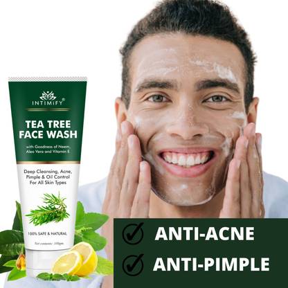 INTIMIFY Tea Tree  with Tea Tree Essential Oil Neem for Acne, Pimples Blackheads Face Wash
