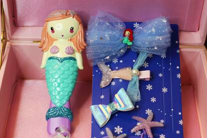 Unleash Creation Fancy Hair Comb combo with Hair pins , Mermaid Design , 6pc Set