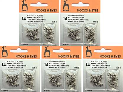 Artonezt 70 Sets Pony Blouse Hook and Eye Fasteners for Sewing Clothing Dressmaking Hook Eye