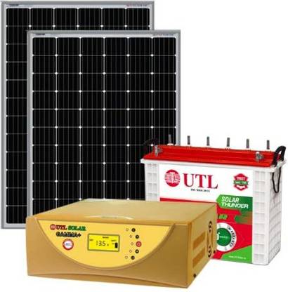 UTL Solar 1kW Combo with 800 Watt Solar Panel, 150Ah Solar Battery & Gamma+ Pure Sine Wave Inverter