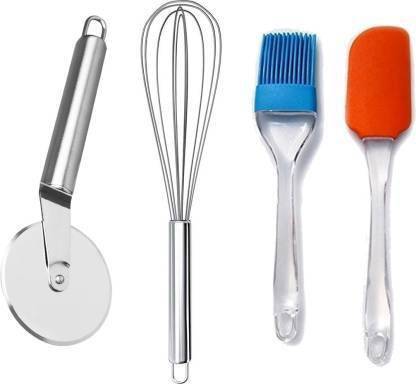 smarty jh Kitchen Set Combo 1pcs Balloon Wire Whisk and 1pcs Spatula Brush Kitchen Tool Set