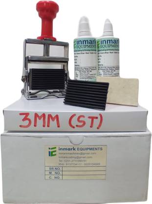 Inmark Equipments Hand Stamping Machine | 3mm Standard Letter Set | Batch Printing |Size 55x30mm| Label Stamping Machine