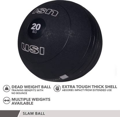 usi Slam Ball, Slam Medicine Balls 8Kg Smooth Textured Grip Dead Weight Balls Medicine Ball