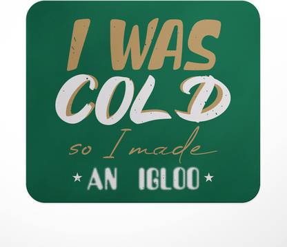LASTWAVE I was cold, so I made an igloo, Christmas Theme Printed Mouse Pad for Computer Mousepad